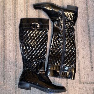 Stuart Weitzman patent leather riding boots size 9